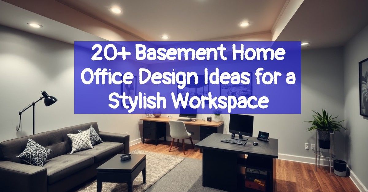 20+ Basement Home Office Design Ideas for a Stylish Workspace