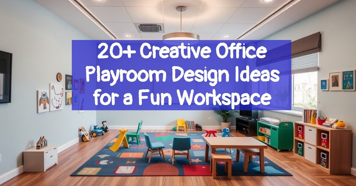 20+ Creative Office Playroom Design Ideas for a Fun Workspace