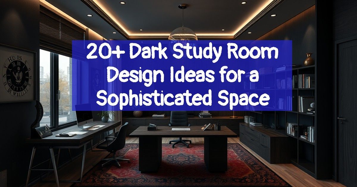 20+ Dark Study Room Design Ideas for a Sophisticated Space