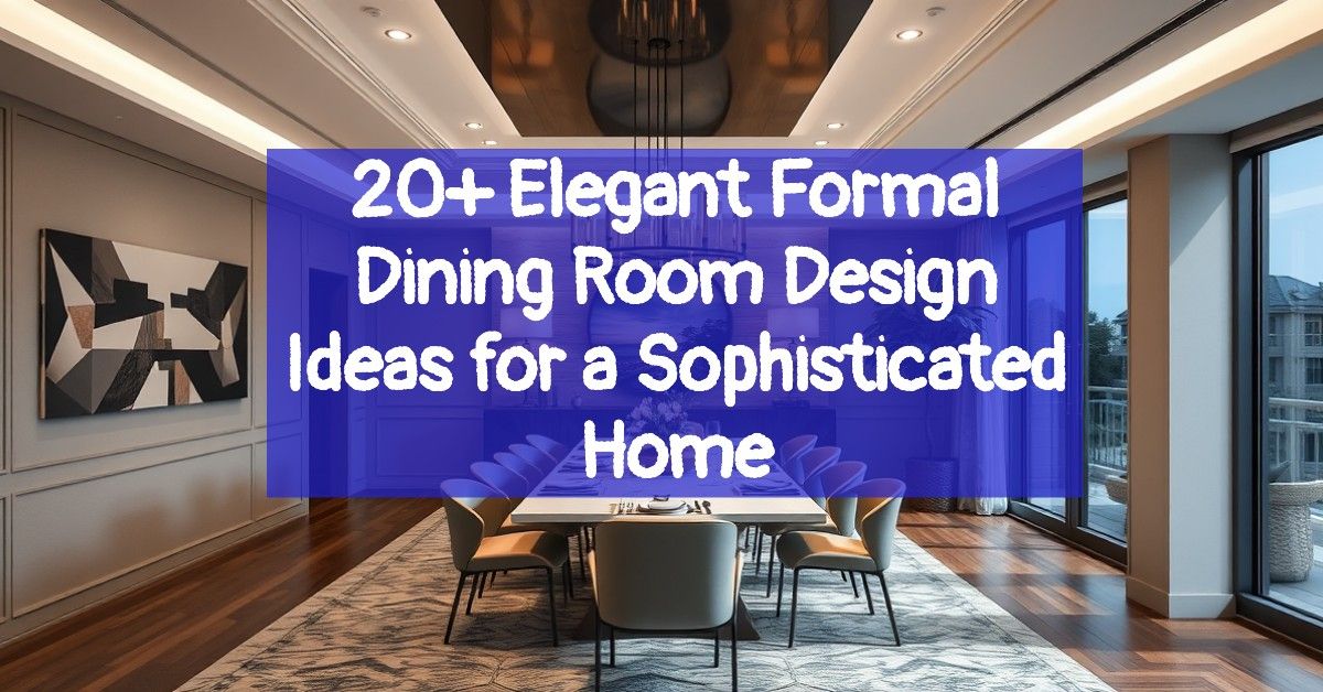 20+ Elegant Formal Dining Room Design Ideas for a Sophisticated Home