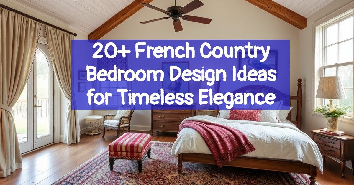 20+ French Country Bedroom Design Ideas for Timeless Elegance