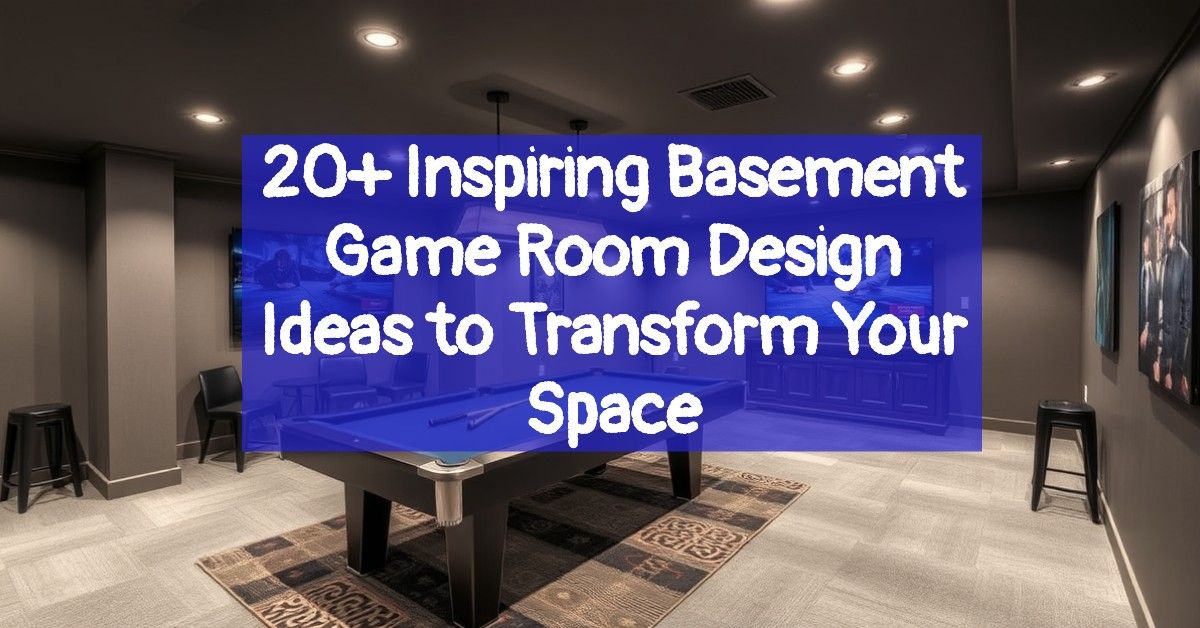 20+ Inspiring Basement Game Room Design Ideas to Transform Your Space