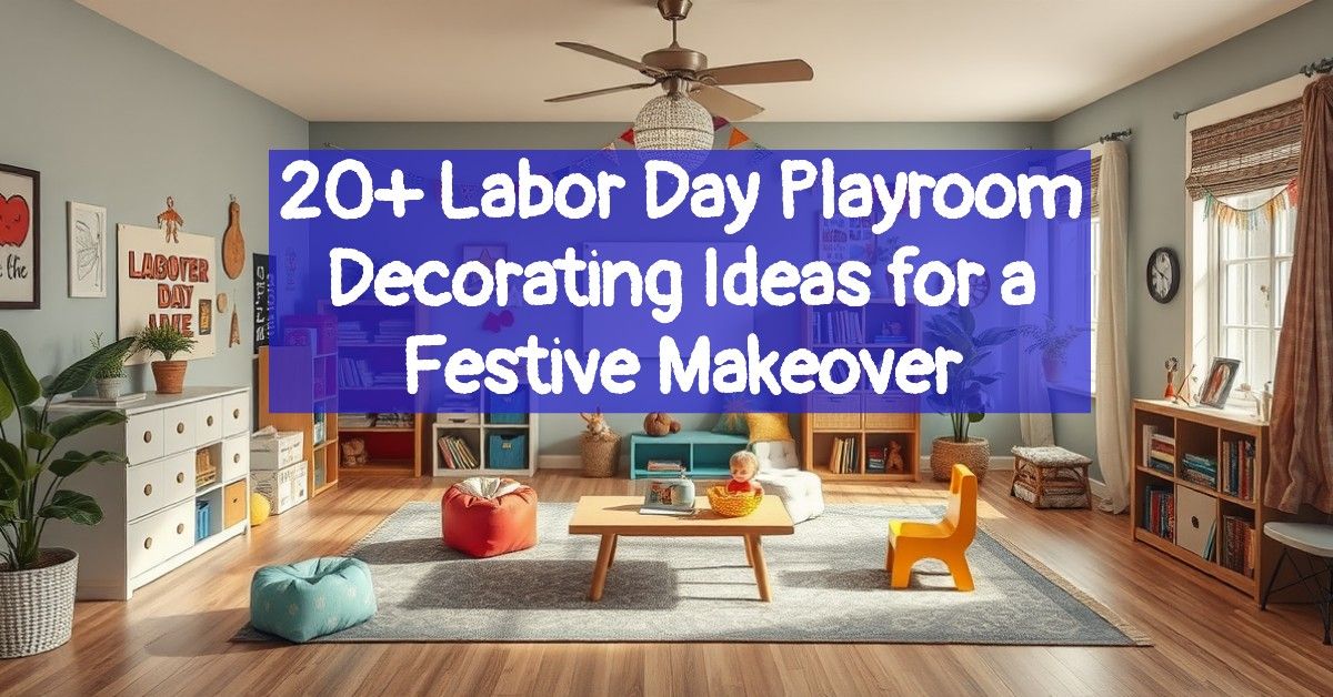 20+ Labor Day Playroom Decorating Ideas for a Festive Makeover