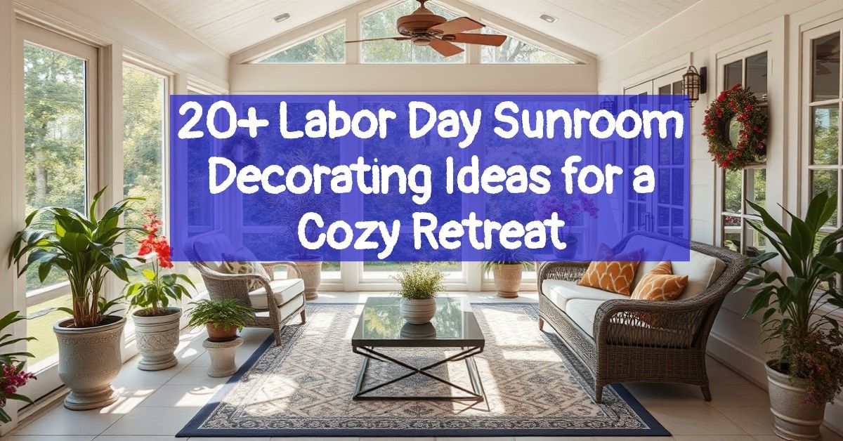 20+ Labor Day Sunroom Decorating Ideas for a Cozy Retreat