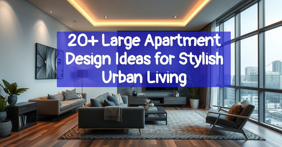 20+ Large Apartment Design Ideas for Stylish Urban Living