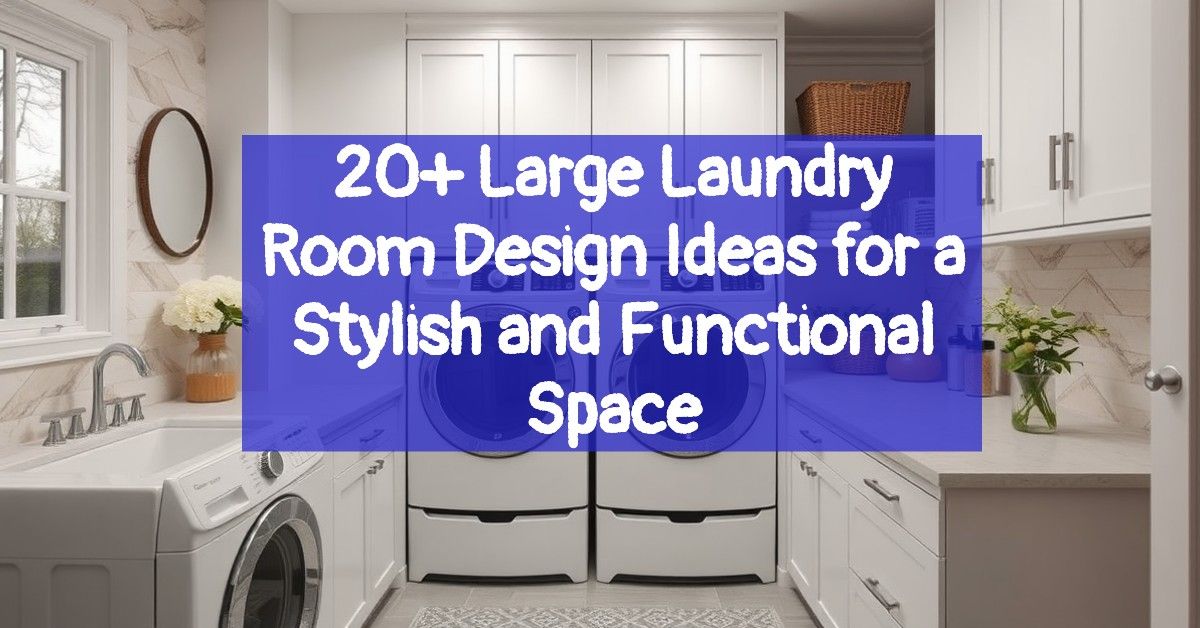 20+ Large Laundry Room Design Ideas for a Stylish and Functional Space