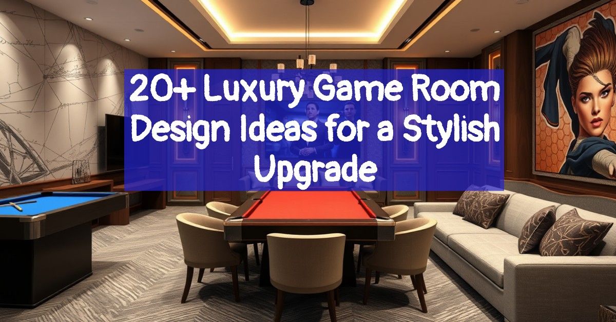 20+ Luxury Game Room Design Ideas for a Stylish Upgrade