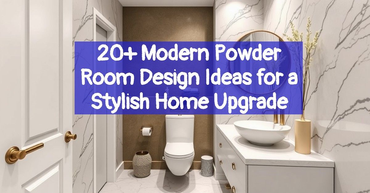 20+ Modern Powder Room Design Ideas for a Stylish Home Upgrade