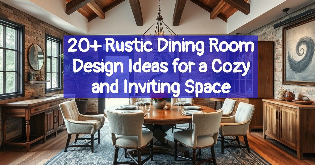 20+ Rustic Dining Room Design Ideas for a Cozy and Inviting Space