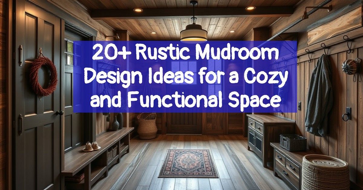 20+ Rustic Mudroom Design Ideas for a Cozy and Functional Space