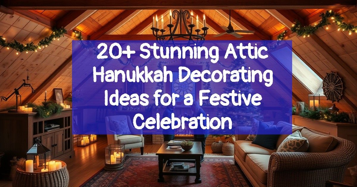 20+ Stunning Attic Hanukkah Decorating Ideas for a Festive Celebration