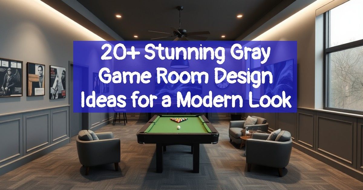 20+ Stunning Gray Game Room Design Ideas for a Modern Look