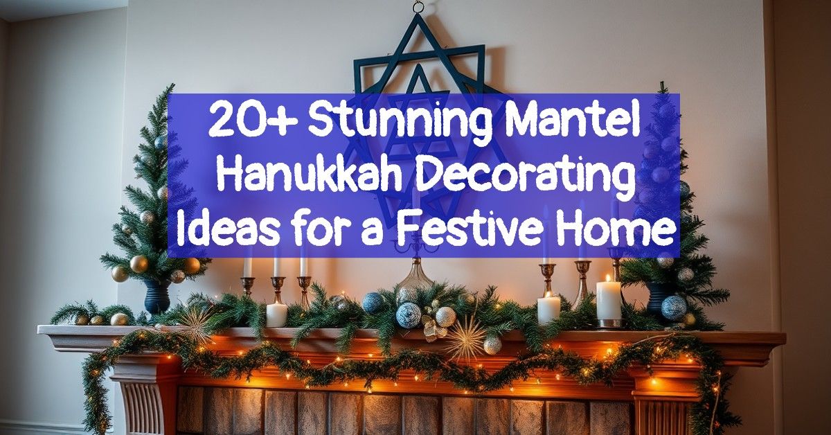 20+ Stunning Mantel Hanukkah Decorating Ideas for a Festive Home