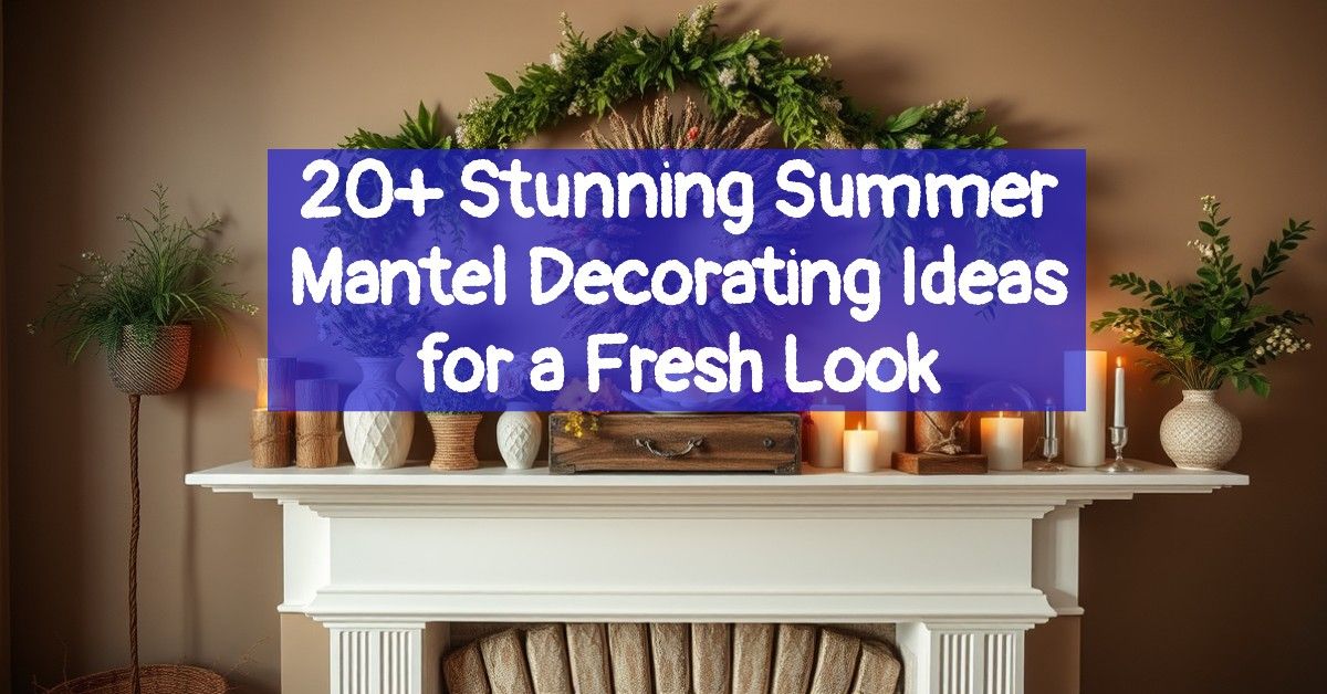 20+ Stunning Summer Mantel Decorating Ideas for a Fresh Look