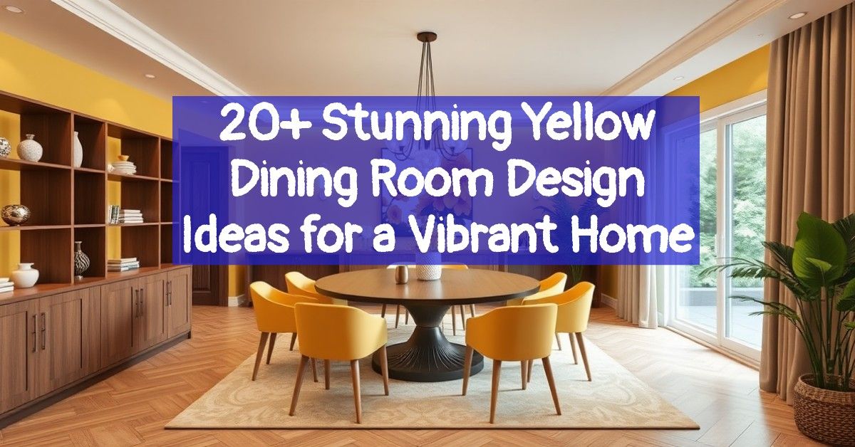 20+ Stunning Yellow Dining Room Design Ideas for a Vibrant Home