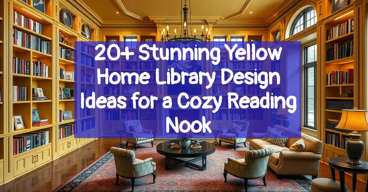 20+ Stunning Yellow Home Library Design Ideas for a Cozy Reading Nook