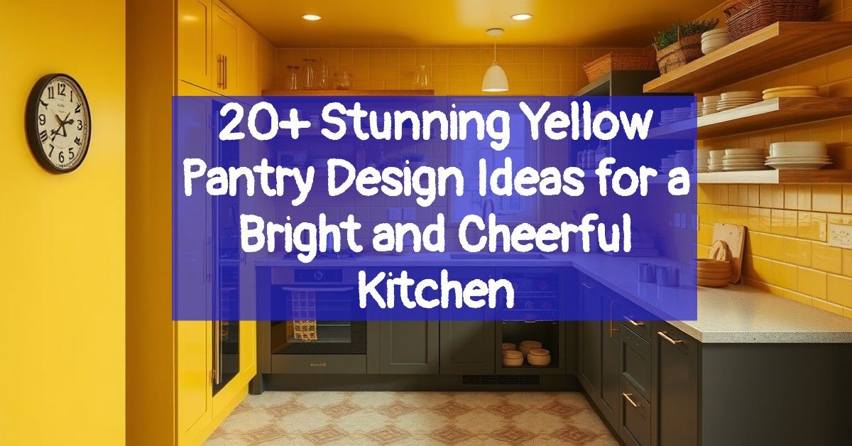 20+ Stunning Yellow Pantry Design Ideas for a Bright and Cheerful Kitchen