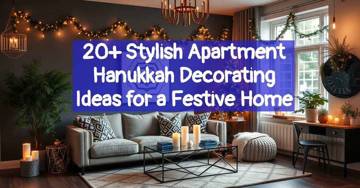 20+ Stylish Apartment Hanukkah Decorating Ideas for a Festive Home