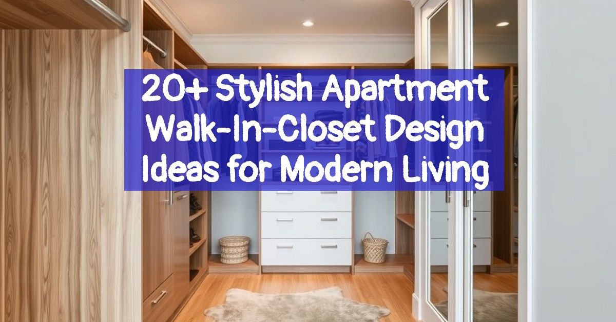 20+ Stylish Apartment Walk-In-Closet Design Ideas for Modern Living