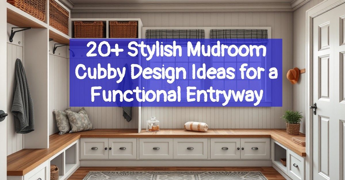 20+ Stylish Mudroom Cubby Design Ideas for a Functional Entryway