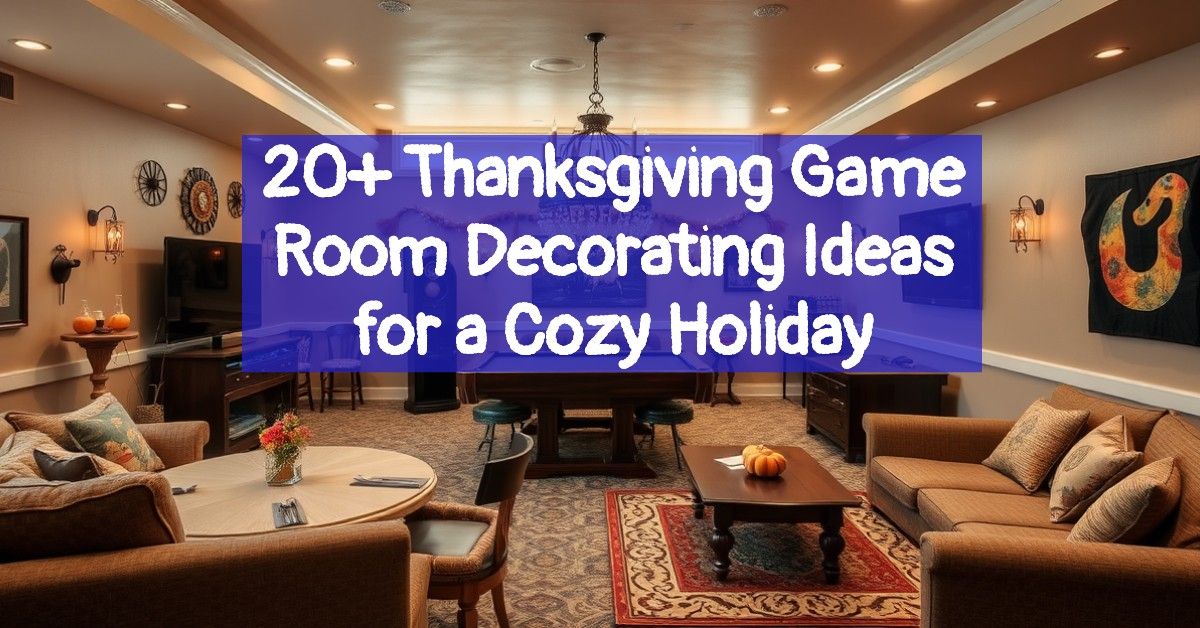 20+ Thanksgiving Game Room Decorating Ideas for a Cozy Holiday