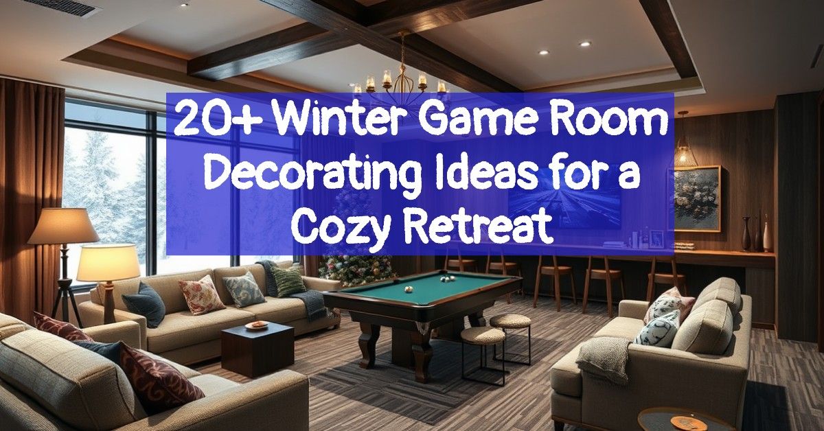 20+ Winter Game Room Decorating Ideas for a Cozy Retreat