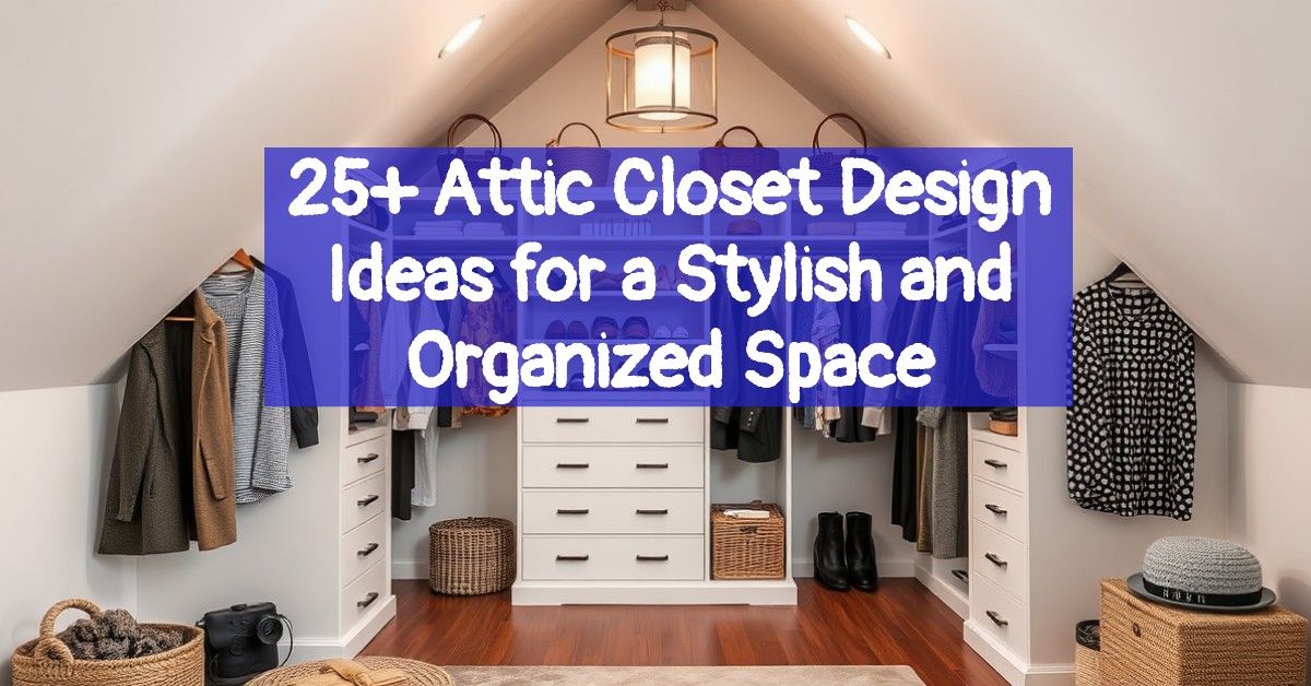 25+ Attic Closet Design Ideas for a Stylish and Organized Space