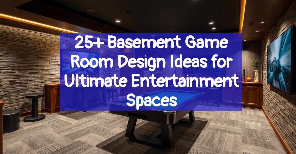 25+ Basement Game Room Design Ideas for Ultimate Entertainment Spaces