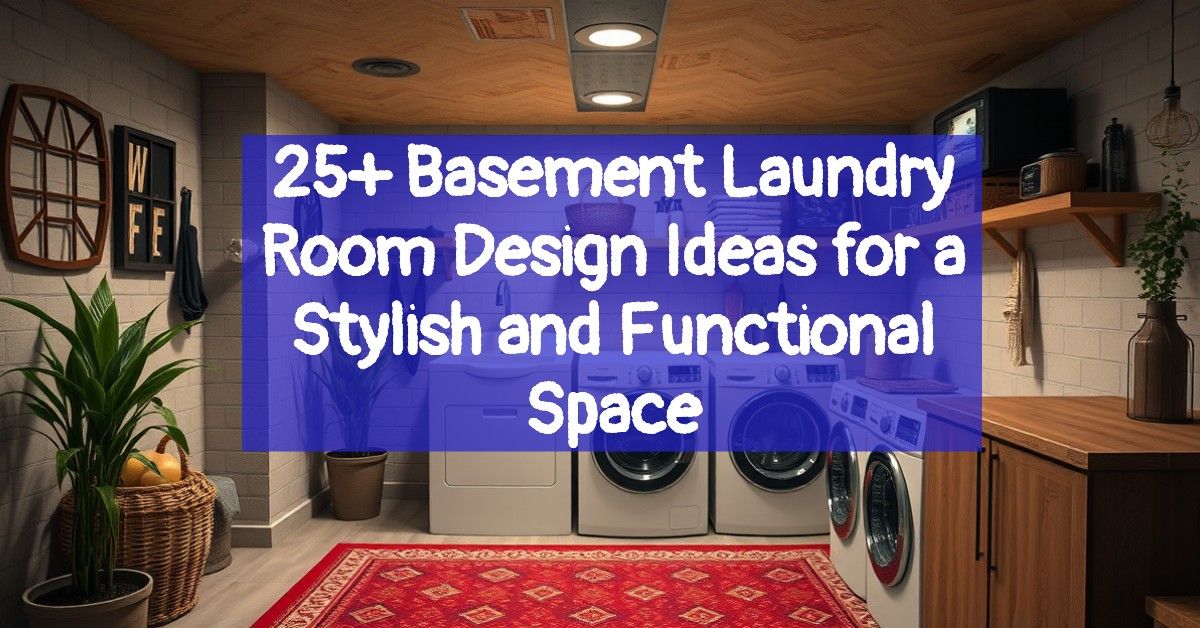 25+ Basement Laundry Room Design Ideas for a Stylish and Functional Space