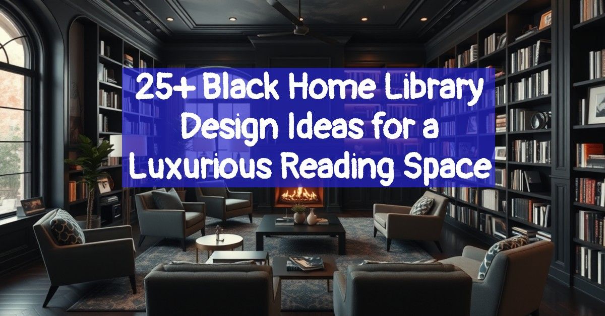 25+ Black Home Library Design Ideas for a Luxurious Reading Space