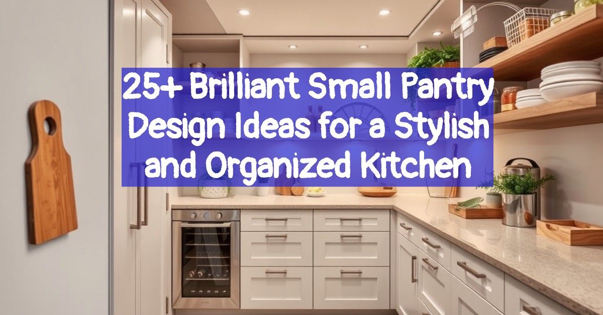 25+ Brilliant Small Pantry Design Ideas for a Stylish and Organized Kitchen