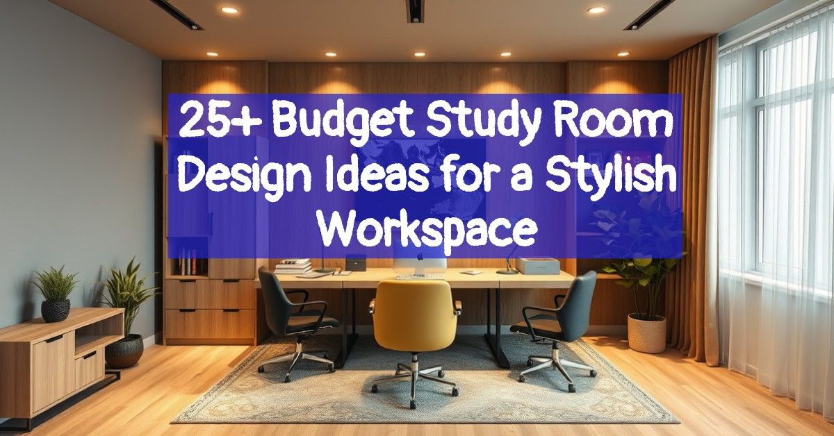 25+ Budget Study Room Design Ideas for a Stylish Workspace