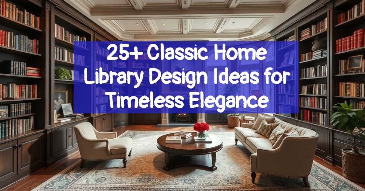 25+ Classic Home Library Design Ideas for Timeless Elegance