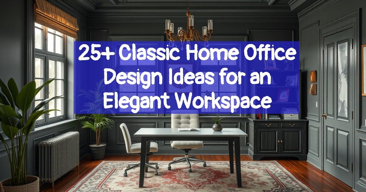 25+ Classic Home Office Design Ideas for an Elegant Workspace