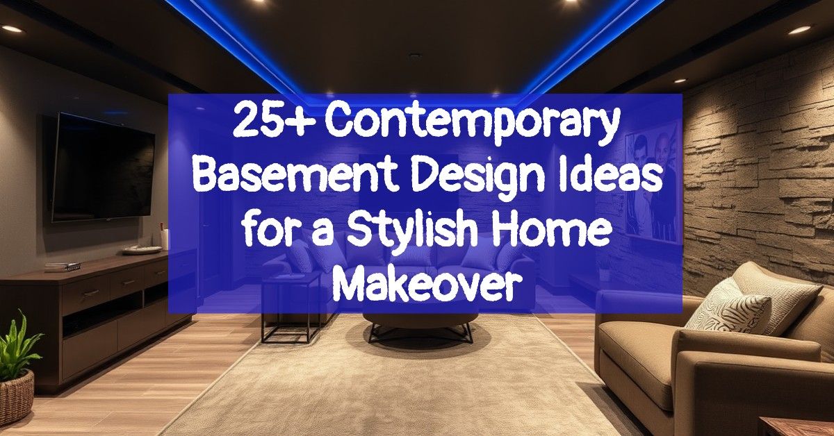 25+ Contemporary Basement Design Ideas for a Stylish Home Makeover