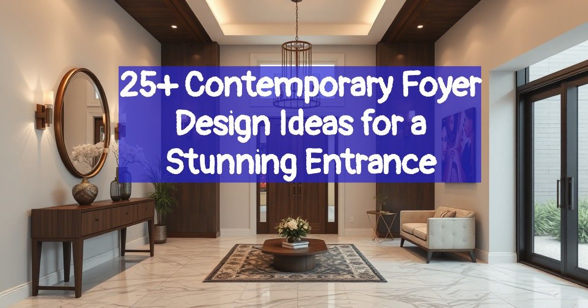 25+ Contemporary Foyer Design Ideas for a Stunning Entrance