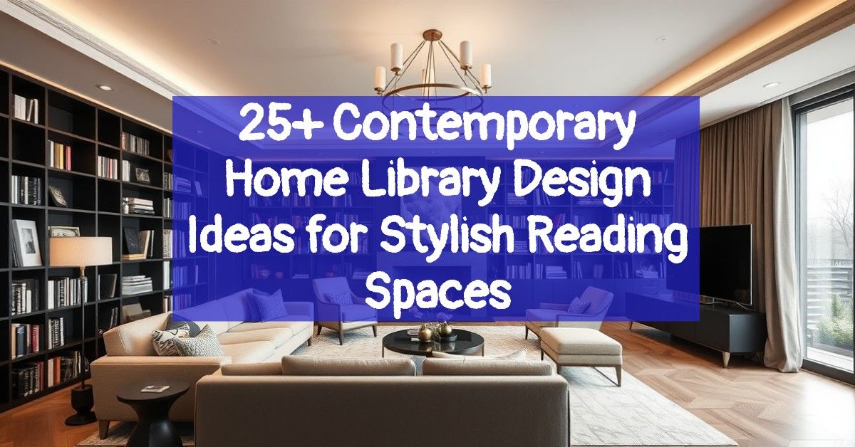 25+ Contemporary Home Library Design Ideas for Stylish Reading Spaces