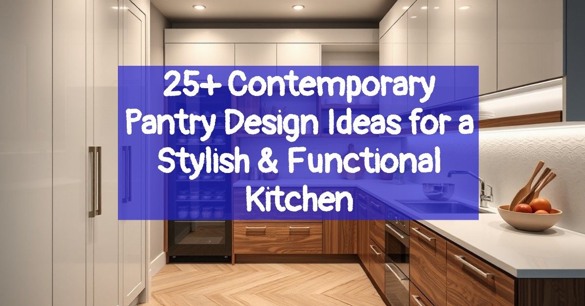 25+ Contemporary Pantry Design Ideas for a Stylish & Functional Kitchen