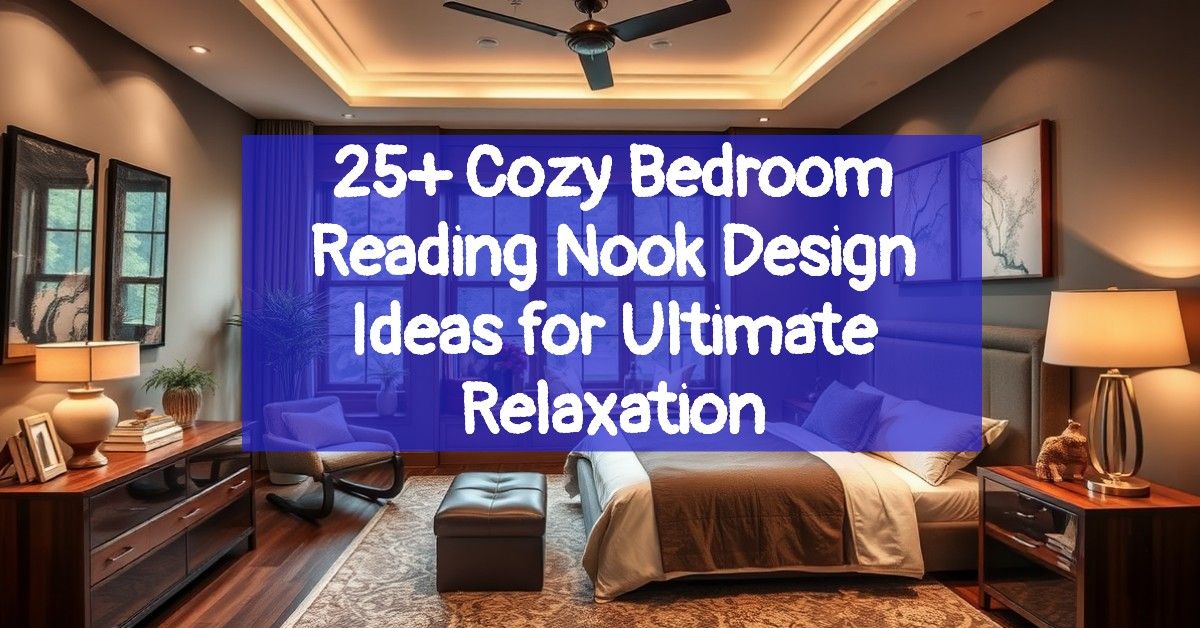 25+ Cozy Bedroom Reading Nook Design Ideas for Ultimate Relaxation