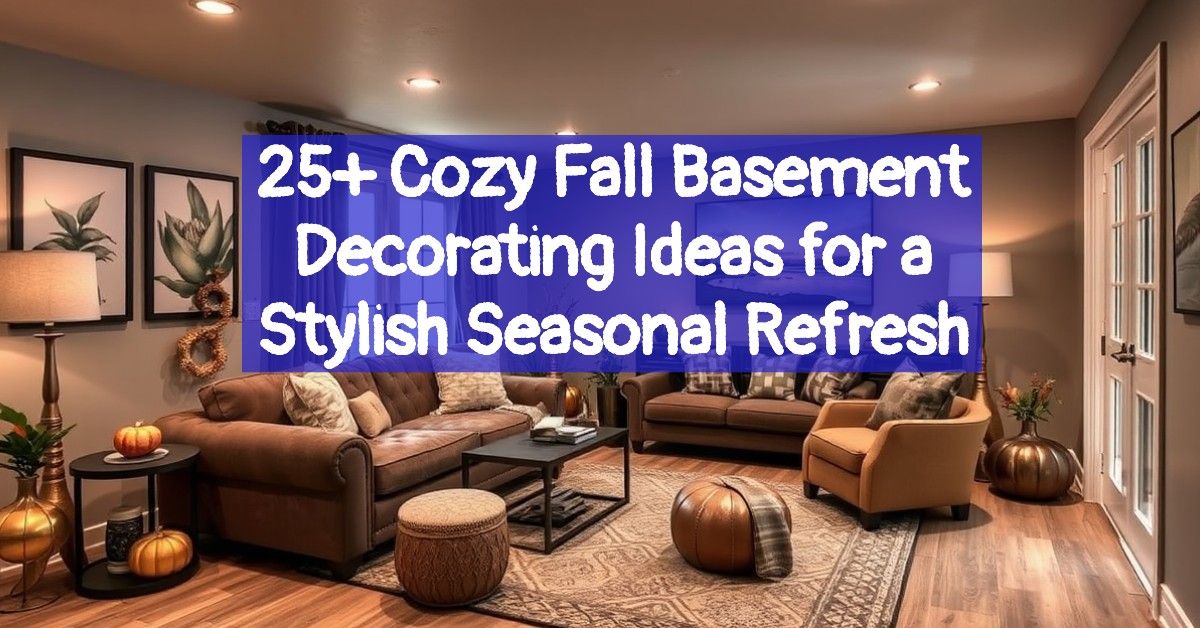 25+ Cozy Fall Basement Decorating Ideas for a Stylish Seasonal Refresh