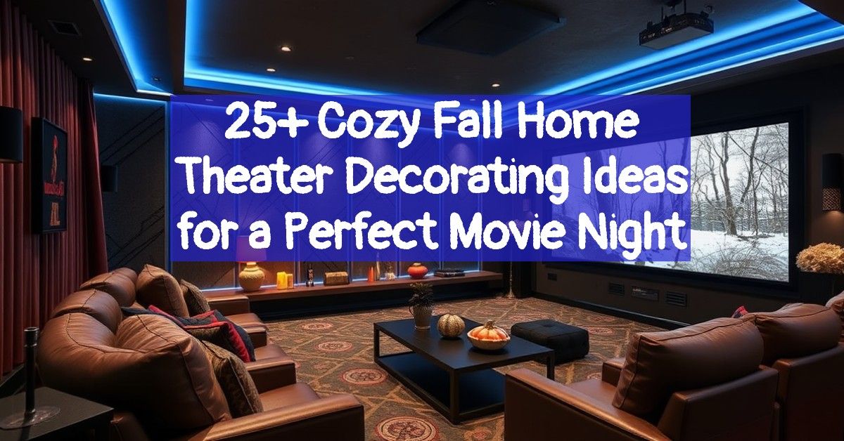 25+ Cozy Fall Home Theater Decorating Ideas for a Perfect Movie Night