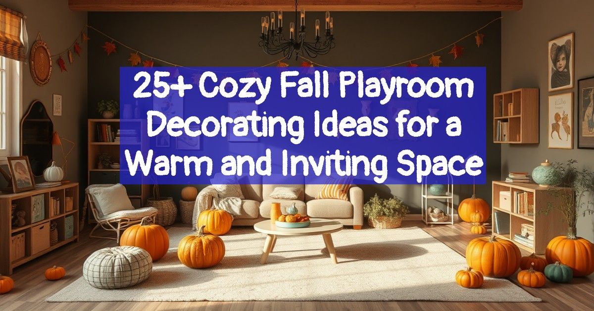 25+ Cozy Fall Playroom Decorating Ideas for a Warm and Inviting Space