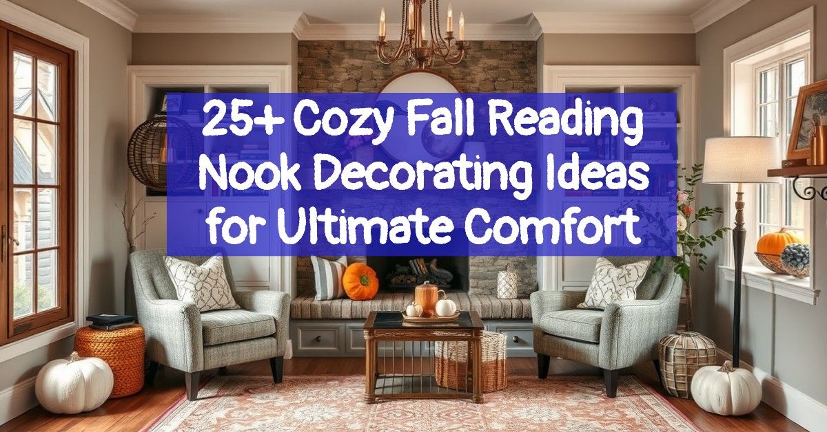 25+ Cozy Fall Reading Nook Decorating Ideas for Ultimate Comfort