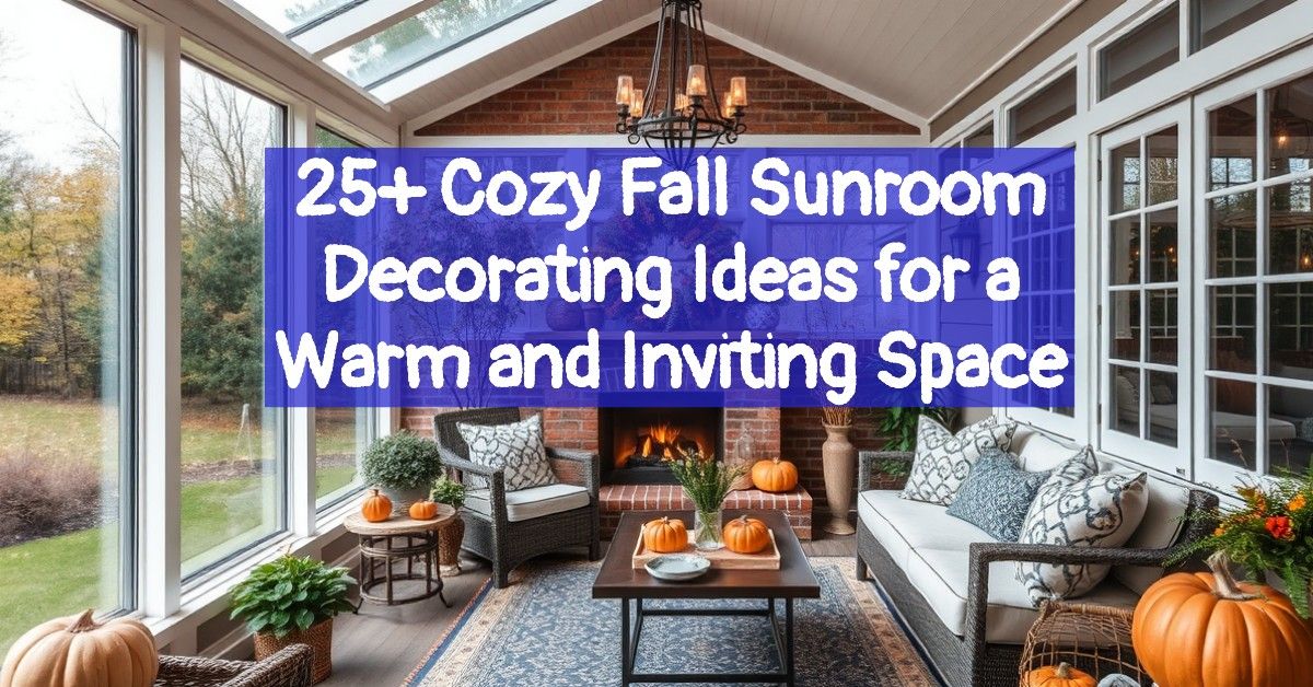 25+ Cozy Fall Sunroom Decorating Ideas for a Warm and Inviting Space