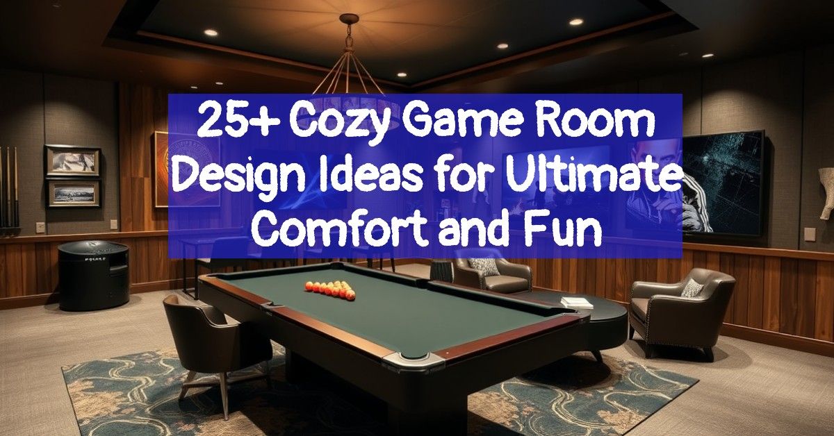 25+ Cozy Game Room Design Ideas for Ultimate Comfort and Fun