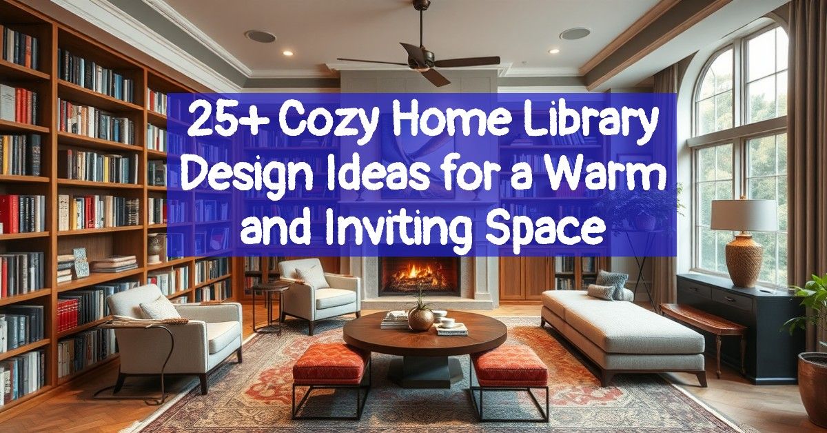 25+ Cozy Home Library Design Ideas for a Warm and Inviting Space