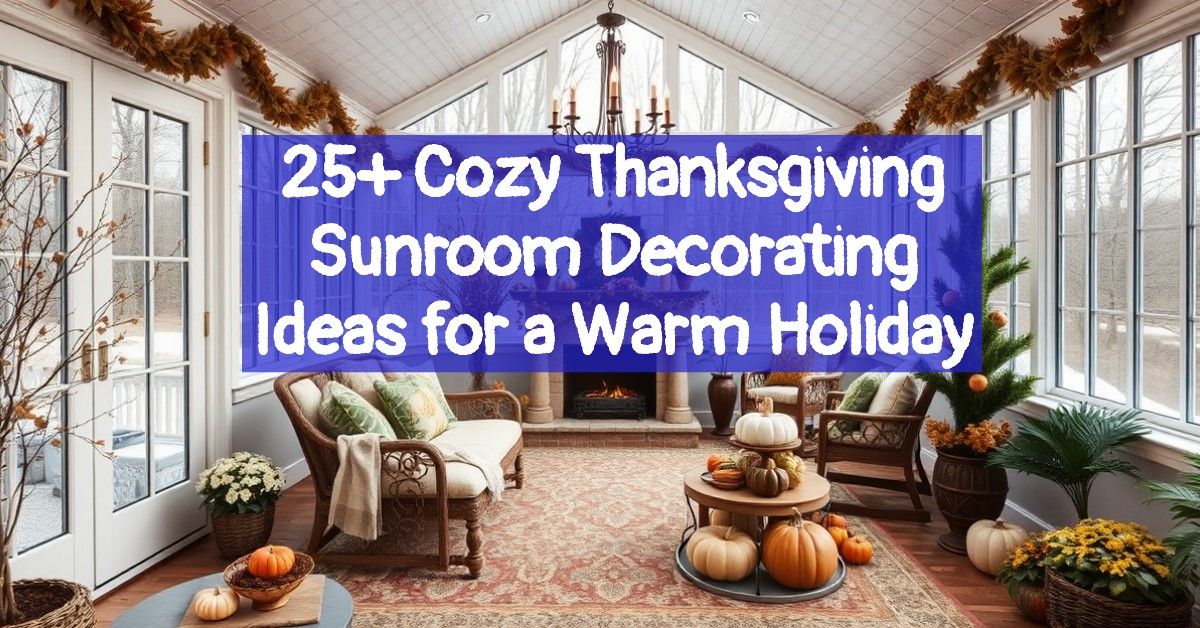 25+ Cozy Thanksgiving Sunroom Decorating Ideas for a Warm Holiday