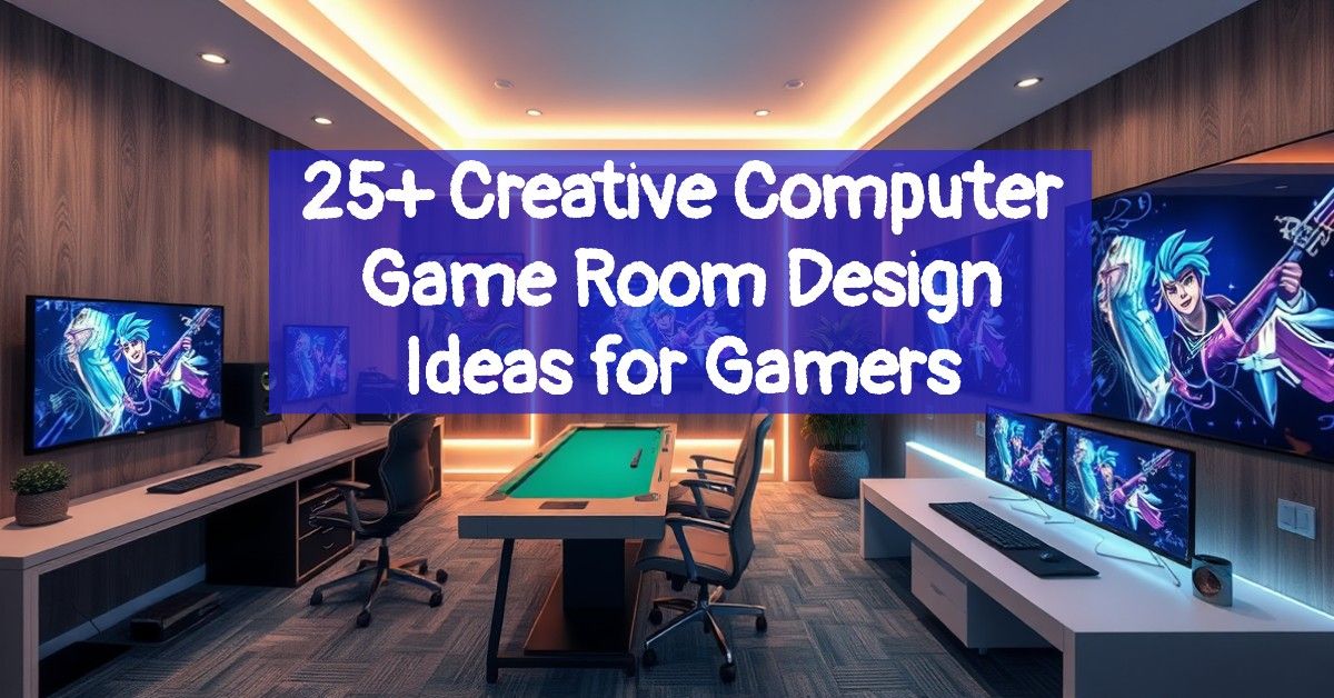 25+ Creative Computer Game Room Design Ideas for Gamers