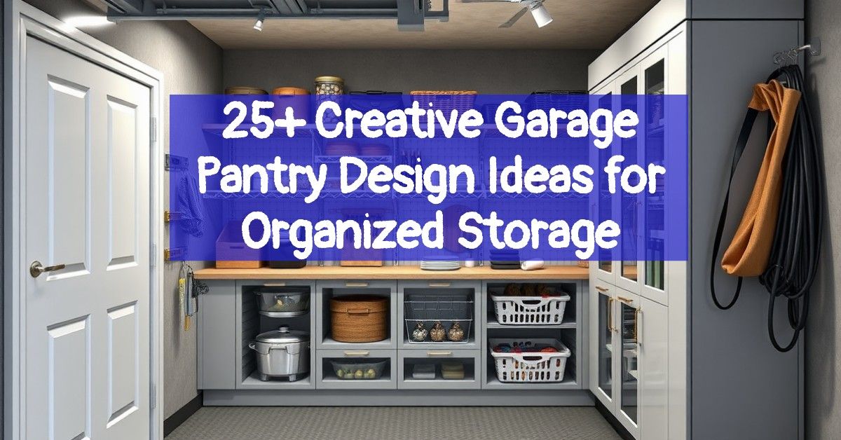 25+ Creative Garage Pantry Design Ideas for Organized Storage