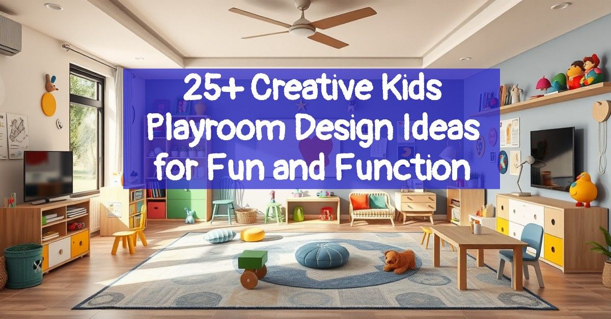 25+ Creative Kids Playroom Design Ideas for Fun and Function